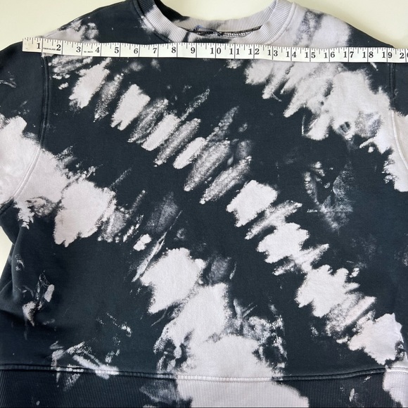 Zara Black Gray Abstract Print Sweatshirt Sz M - Picture 4 of 8
